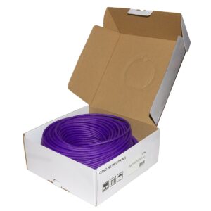 Matassa Cavo Rete Categoria 6A Non Schermato Utp Awg24 Halogenfree Flessibile Colore Viola Mt.100