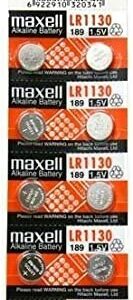 Maxell Confezione da 10 batterie a bottone alcaline LR1130 1.5V