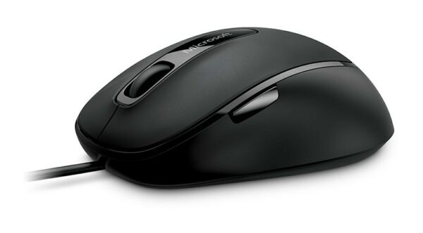 Microsoft Mouse Comfort 4500 Ergonomico, 1000 Dpi, Con Cavo Usb, Colore Grigio