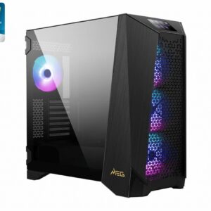 Msi Case Meg Prospect 700R, 2Xusb 3.0, 1Xusb-C, 4X140Mm Argb Fan, Lcd Touch Panel, Argb Control Board, Tempered Glass Window