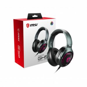 Msi Cuffie Headset Gaming Immerse Gh50, In-Line Volume E Mic Control, Microfono Removibile, 3.5Mm Jack, Colore Nero