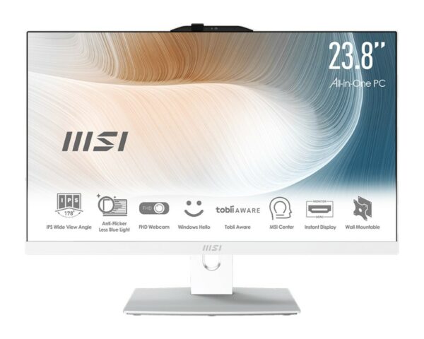 Msi Pc Aio 23,8Am242Tp 12M-641It I5-1235U 16Gb 512Gb White Win 11 Pro