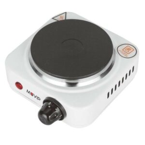 Muvip Cucina Elettrica con 1 Piastra 500W - 5 Livelli di Potenza - Termostato con Sistema di Sicurezza