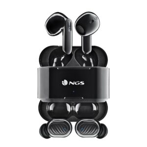 Ngs Set Da 4 Auricolari, Due Paia Bluetooth Con Connessione Automatica, 30 Ore, Sensore Touch, Gommi