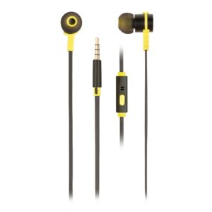 NGS Cross Rally Auricolare Cablato In-ear Musica e Chiamate Nero, Giallo