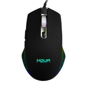 Noua Mouse Gaming Neon R Usb Nero Led Con Rotella Scorrimento