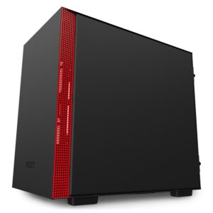 Nzxt Case H210I Mid Tower Atx Matte Black/Red