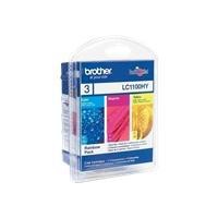 ORIGINALE Brother Multipack ciano / magenta / giallo LC-1100 LC1100RBWBPDR 3 cartucce d'inchiostro: c/m/y