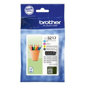 ORIGINALE Brother Multipack nero / ciano / magenta / giallo LC-3217 LC3217VALDR