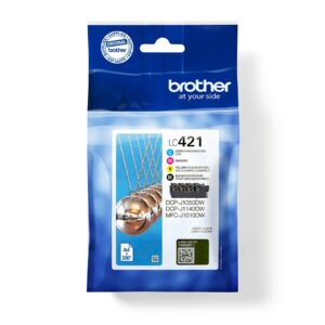 ORIGINALE Brother Multipack nero / ciano / magenta / giallo LC-421 LC421VAL 800 pagine