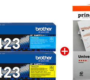 ORIGINALE Brother Value Pack nero / ciano / magenta / giallo TN-423 MCVP + Prindo Universal Papier 2500 Blatt 18500 pagine