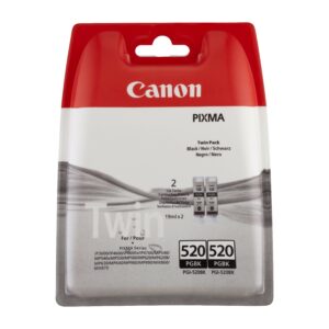 ORIGINALE Canon Multipack nero PGI-520BK Twin 2932B012 Cartuccie d?inchiostro, Confezione doppia