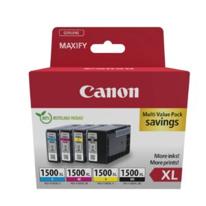 ORIGINALE Canon Multipack nero / ciano / magenta / giallo PGI-1500 XL 9182B010 3935 pagine