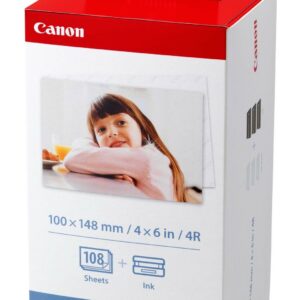 ORIGINALE Canon Value Pack differenti colori KP-108IN 3115B001 100 x 148 mm, 108 fogli, 3 cartucce colorate