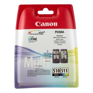 ORIGINALE Canon Multipack nero / differenti colori PG-510+CL-511 2970B010 PG-510 + CL-511