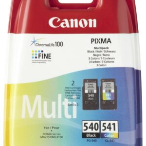 ORIGINALE Canon Value Pack nero / differenti colori / Bianco PG-540+CL-541 + 10x15 cm Fotopapier 50 fogli 360 pagine