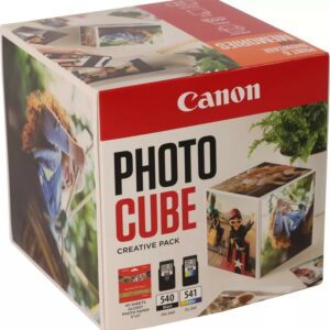 ORIGINALE Canon Value Pack nero / differenti colori PG-540+CL-541 Photo Cube Creative Pack + 13x13 cm Fotopapier 40 fogli 360 pagine