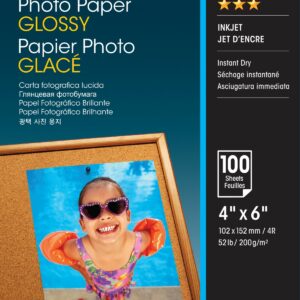 ORIGINALE Epson Carta Bianco C13S042548 Photo Paper Glossy Carta da Foto, 10 x 15 cm, 200g/m?, 100 Fogli, patinata