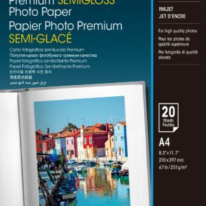 ORIGINALE Epson Carta Bianco S041332 Premium Semigloss 20 Blatt Carta fotografica, 20 fogli