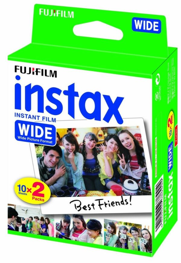 ORIGINALE Fujifilm Carta Bianco Instax Wide 16385995 instax wide film, ISO 800, 108 (L) x 86 (H) mm, 10 per pacco