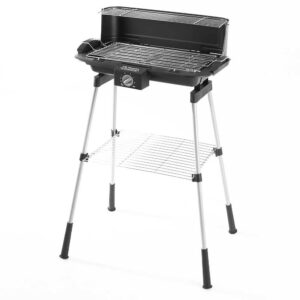 Orbegozo BCT 3950 Barbecue Elettrico con Gambe - Cottura Sana e Veloce Ovunque - Potenza 2200 W - Altezza 83,5 cm - Resistenza in Acciaio Inox - Protezione dal Vento - Facile Pulizia