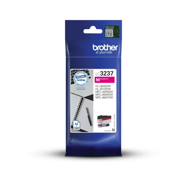 ORIGINALE Brother Cartuccia d'inchiostro magenta LC3237M LC-3237M 1500 pagine