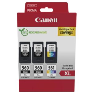 Originale Canon PG-560XL + CL-561XL Pack de 3 Cartuchos de Tinta Originales - 3712C009