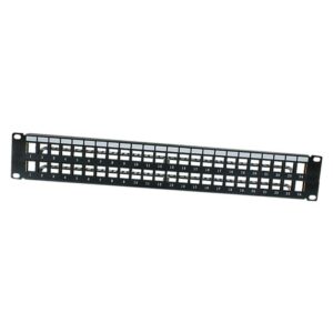 Patch Panel 2 Unita 48 Porte Vuote Per Rack 19