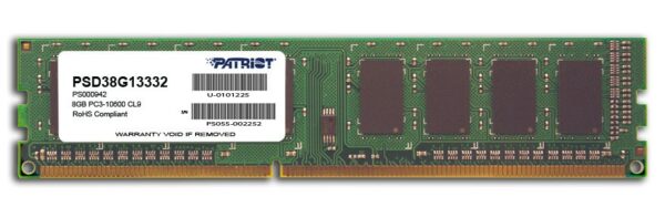 Patriot Ram Dimm 8Gb Ddr3 1333Mhz Cl9