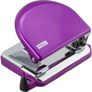 Petrus 52 Classic Metal Punch - Fino a 20 fogli - Segni di formato - Svuotamento facile - Punzoni da 5,5 mm - Colore viola