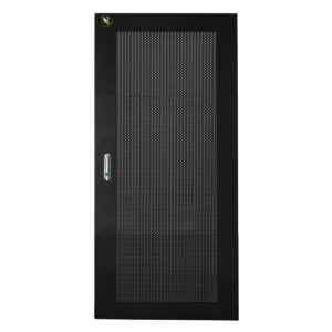 Porta Metallo Traforata Con Serratura Per Armadio Link 27U 600 Mm Nero