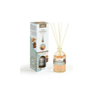 Prady Deodorante per ambienti Mikado al legno di sandalo e cannella - Flacone in vetro da 100 ml e bacchette diffusore