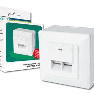 Presa A Muro Esterna Rj45 Cat. 6 Per Reti