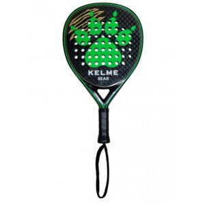 Racchetta da padel Kelme Bear - Forma a goccia - Telaio e faccia 100% carbonio - Faccia 3D - Nucleo Eva Soft Ultra nero - Design lucido