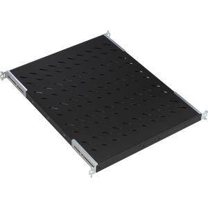 Ripiano Universale Per Armadio Rack 19" Allungabile 570 Mm Con 4 Agganci Nero