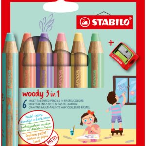 STABILO woody 3 in 1 Colori assortiti 6 pz