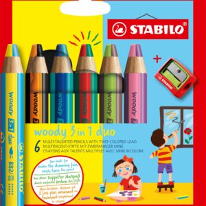 STABILO woody 3 in 1 duo Multicolore 6 pz