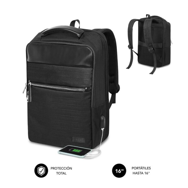 SUBBLIM MOCHILA BUSINESS V2 AP 16' NEGRO 40,6 cm (16) Zaino Nero