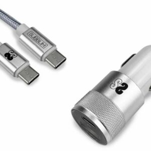 SUBBLIM SUBCHG-5CPD10 Caricabatterie per dispositivi mobili Smartphone Argento Accendisigari, USB Ricarica rapida Auto