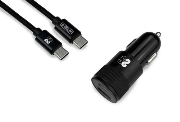 SUBBLIM SUBCHG-5CPD11 Caricabatterie per dispositivi mobili Smartphone Nero Accendisigari, USB Ricarica rapida Auto