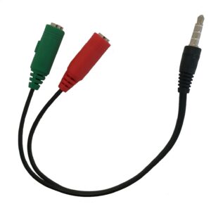 Sdoppiatore Audio Per Cuffie E Microfono Con Doppio Connettore Audio 3,5Mm Femmina Su Singolo Connettore Audio 3,5Mm Smartphone Maschio