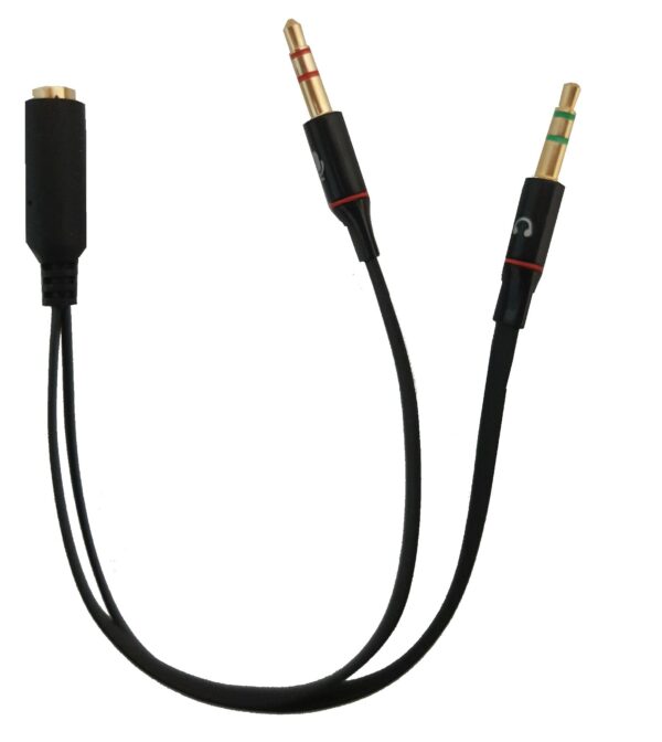 Link Adattatore Audio Cuffie E Microfono Su Smartphone Connettori 1 Femmina 3,5Mm - 2 Maschio 3,5Mm