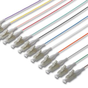 Set 12 Cavi Pigtail Fibra Ottica Colorati Connettori Lc Om2 50/125 Upc Simplex