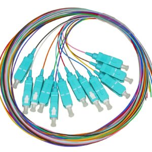 Set 12 Cavi Pigtail Fibra Ottica Colorati Connettori Sc Om3 Simplex 2 Mt