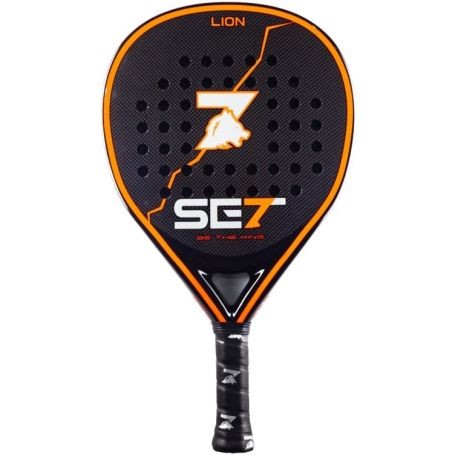 Set di racchette da padel Lion - Forma a goccia - Telaio 100% carbonio - Faccia 100% carbonio 3K - Nucleo in gomma compressa Eva nera