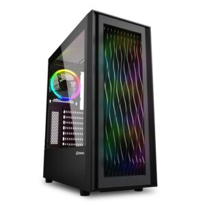 Sharkoon Case Rgb Wave, Atx, Addressable, 7 Slot Expansion, 1 Usb-C, 2 Usb 3.0