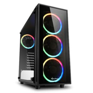 Sharkoon Case Tg4 Rgb, Atx, 2Xusb3, 6 Slots, 3X120 Led Front 1X120 Rear, Window Vetro Temperato, Rgb Color