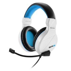 Sharkoon RUSH ER3 Cuffia Padiglione auricolare Nero, Blu, Bianco