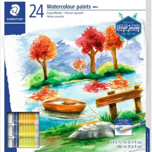 Staedtler Confezione da 24 acquerelli da 12 ml - Colori vivaci