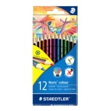 Staedtler Noris colour 185 Nero, Blu, Marrone, Verde, Azzurro, Verde chiaro, Magenta, Arancione, Pesca, Rosso, Viola, Giallo 12 pz